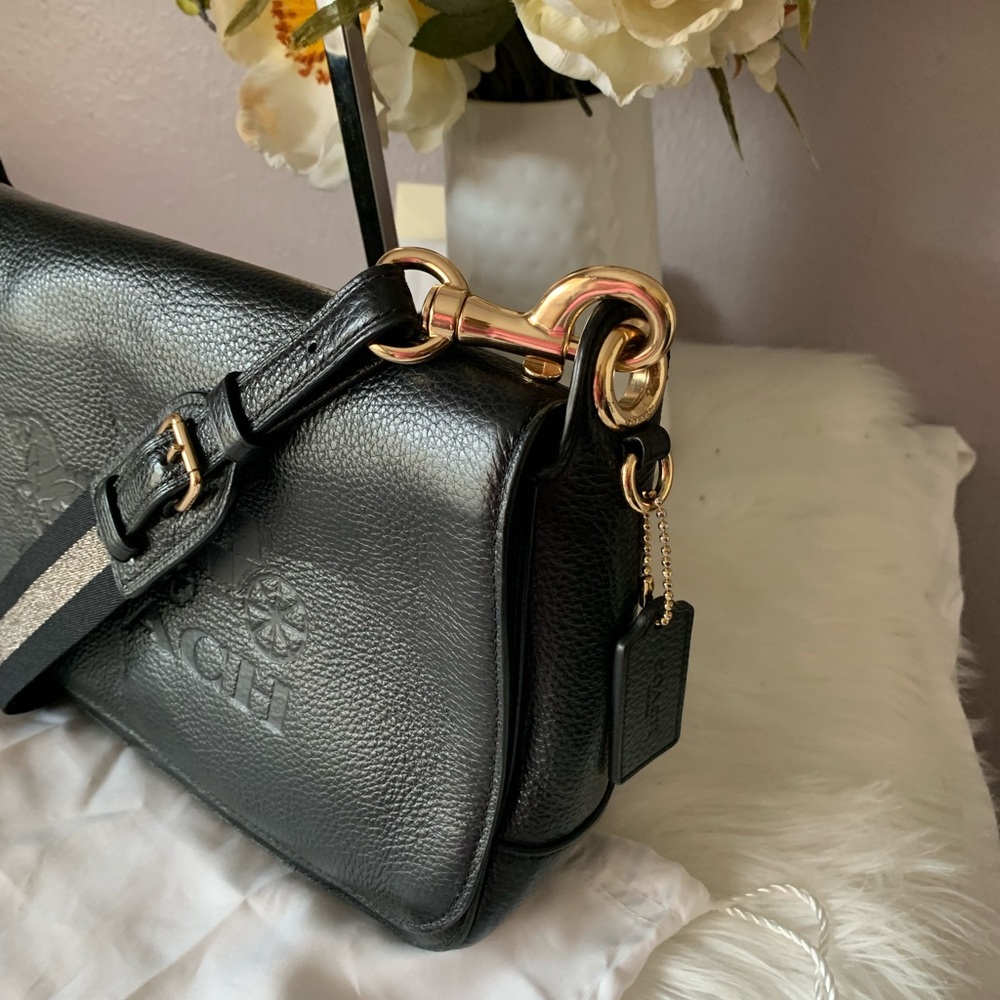 Coach Black Pebbled Leather Crossbody Bag - Picture 7 of 12
